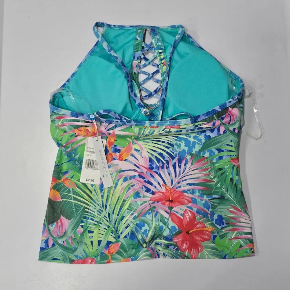Bleu Rod Beattie Tropical Flight High Neck Tankini Top - Picture 7 of 9